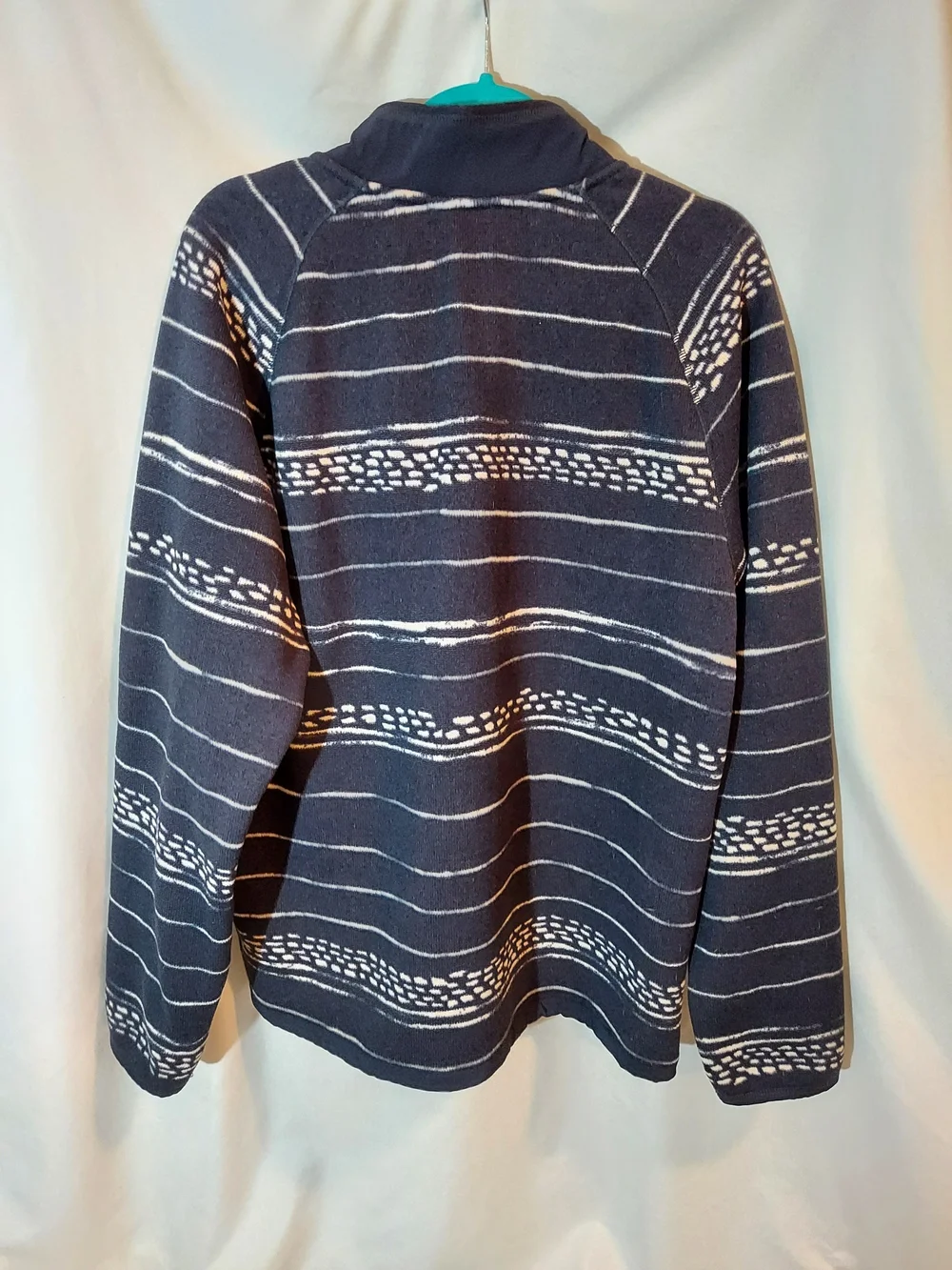 The North Face Printed Gordon Lyons 1/4 Zip Fleece Aviator Navy Kilim Stripe L